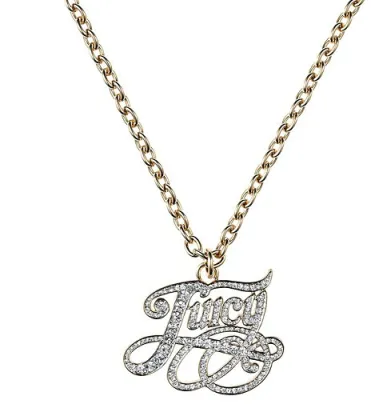 Silver Lucy pendant necklace with gold chain