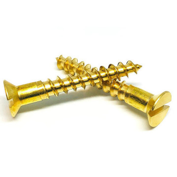 High Quantity Brass Countersunk Wood Screws (DIN 97) - Flat Head with Lot Options