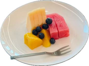 White fruit plate
