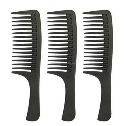 A super practical wide toothed black comb