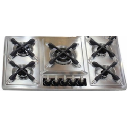 5 Burners Cast Iron Pan Support Gas Stove