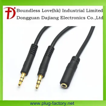 Gold 3.5mm TRS audio cable
