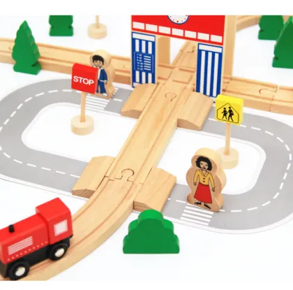 Wooden 50 pcs Thomas Train Tracks Toys