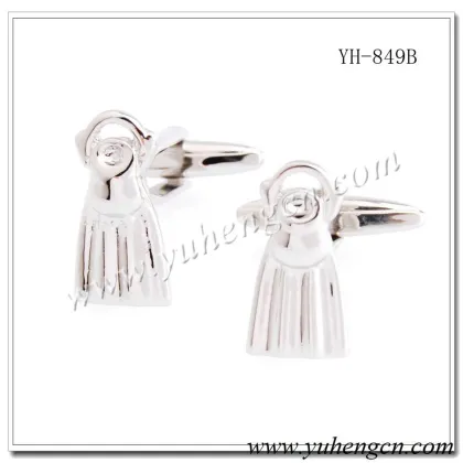 YH-849B Fashion Novelty Sports Diving Flippers Cufflinks