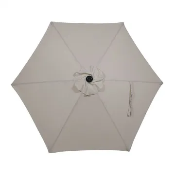 Outdoor Metal Umbrella with Push Tilt Crank Handle Parasol