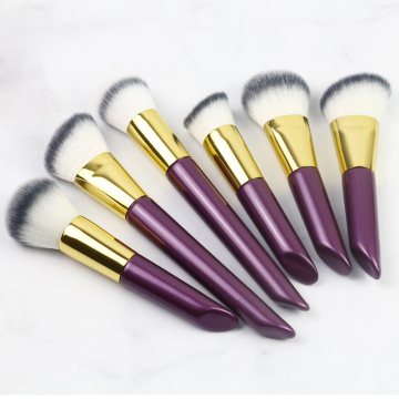 Purple color makeup brush set