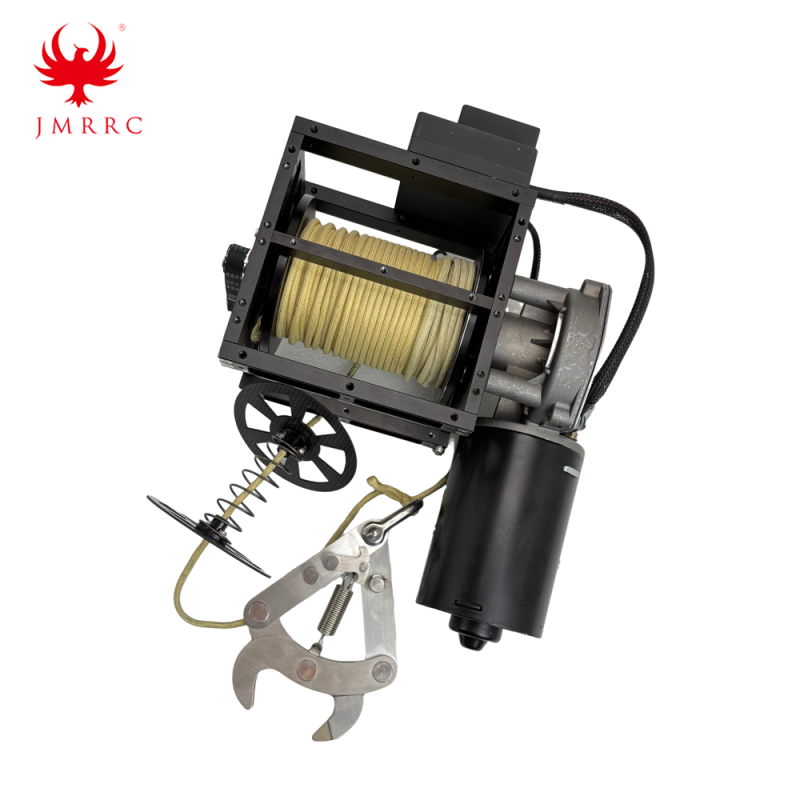 JMRRC DW50 Automatic Drone Winch System with 50kg Load Capacity 30m Rope Length Quick Release Drones Accessories for UAV