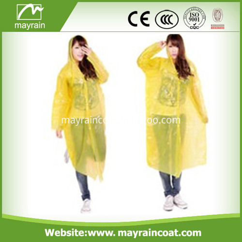 Stock Sale PE Disposable Raincoat