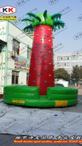 Hot inflatable coco tree racing climbing wall