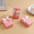 Caja de regalo de empaquetado de papel de joyería personalizada con cinta