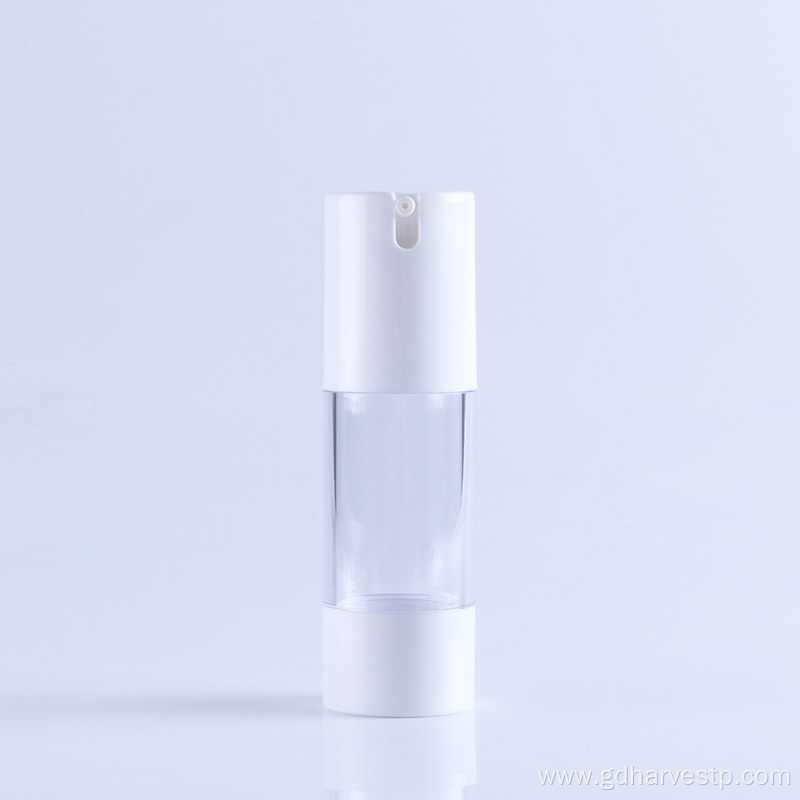 15ml 30ml 50ml Round White Airless Bottle Pump