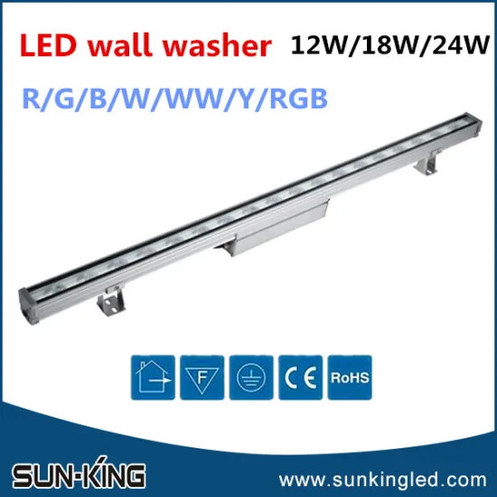 Powerful high bright building lighting 220V 18W led change color wall washer light rgb