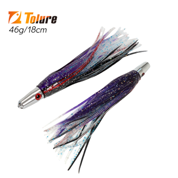 Qualitätsfischerei Metall -Trolling -Köder 46G Bionic Octopus Weichrock Köder für Salzwasser Thunfisch