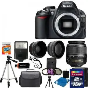 Nikon D3100 Digital SLR Camera + 3 Lens 18-55mm + 32GB Complete Kit