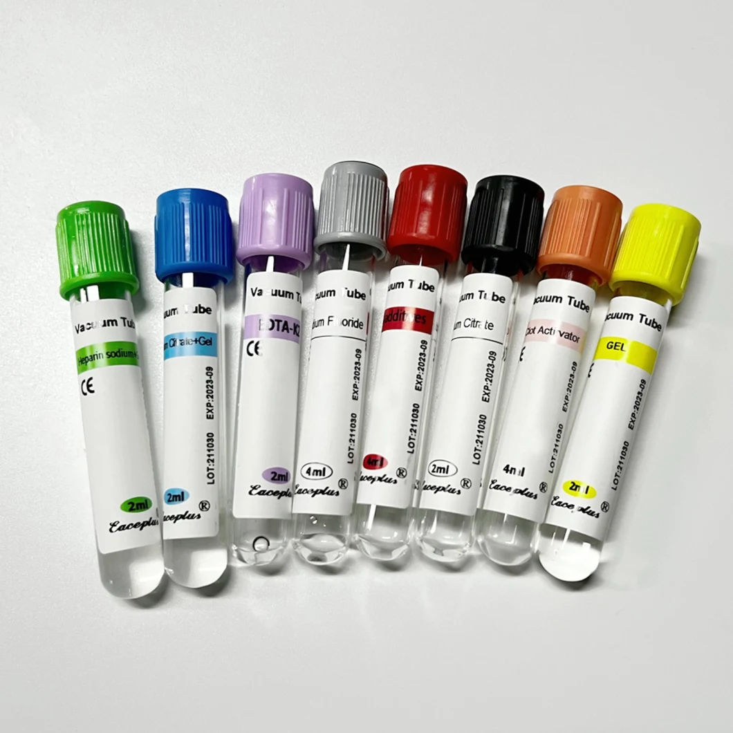 Feito na China Vacuum Blood Collection Tube Heparin Sodium Lithium Tubes