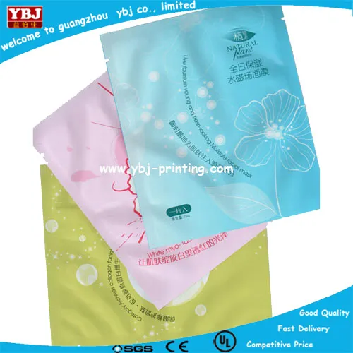 Custom printed 3 side heat seal plastic packaging bag, food pouch for seasoning and spice