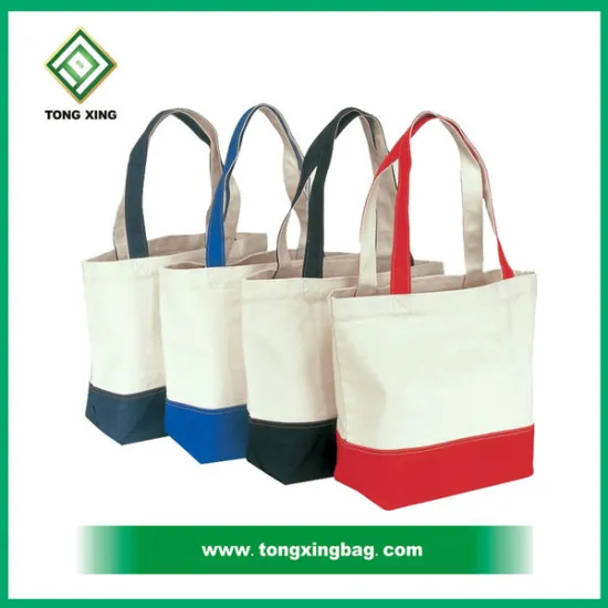 Wholesale stripe canvas beach tote bag