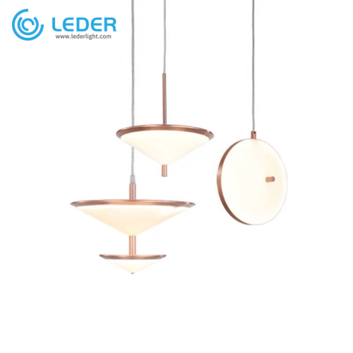 Lampes suspendues en verre LEDER pour table de chevet