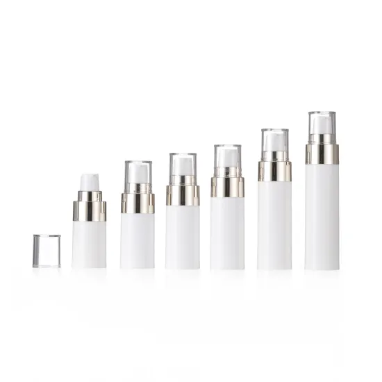 White Cosmetics Airless Bottles: 15ml to 50ml Customizable