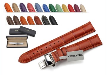 Handcraft 24mm Genuine Leather red watch strap