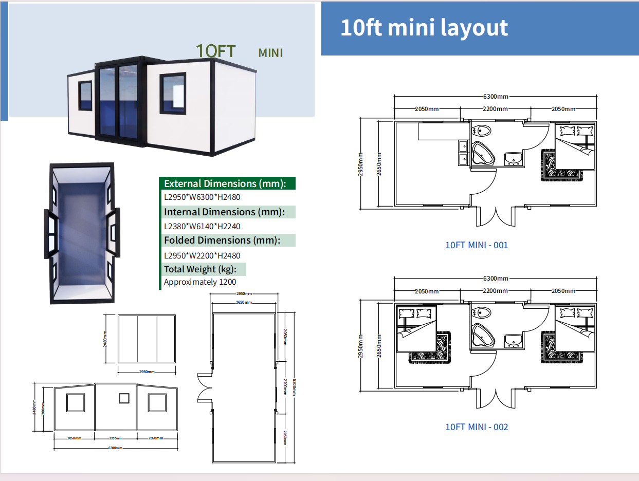 prefabricated expandable container house