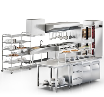3D VR Kitchen Design for Cafe and Restaurant Equipment Supplies