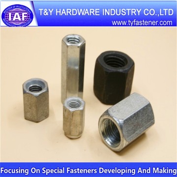 Wholesale class 6 /8 din 6334 long hex cap nuts ,hex coupling nuts