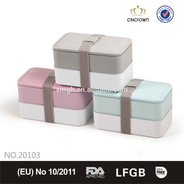 business style plastic lunch box bento with cutlery