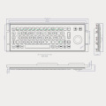 Robust metallisk tastatur med trackball