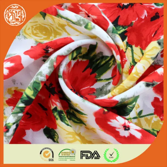 Hotsale SGS certificated floral pattern100% cotton fabric