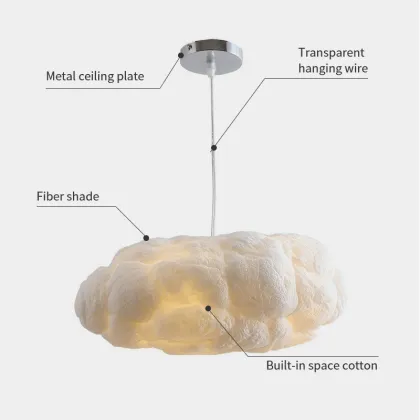 JYL-DY001 Multicolor Light White Cloud Chandelier Pendant Lamp