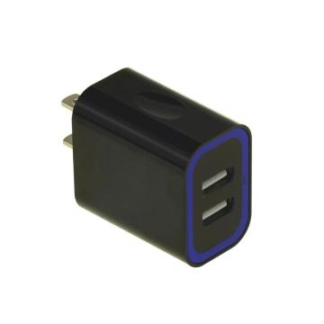12W φορτιστή τηλεφώνου USB μαύρο προσαρμογέα τοίχου USB