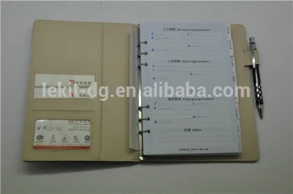 a5 6 ring promotional folders