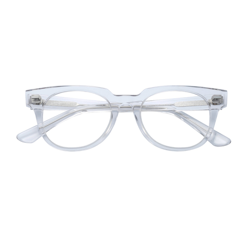 French Transparent Designers Acetate Eyeglasses Frames Without Lenses