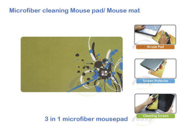 Customized Reusable And Washable Microfiber Mousepad, Micro Fiber Cleaning Cloth Mouse Pad / Mouse Mat