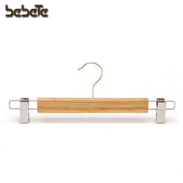 Fashion Design Bamboo Clips Hanger for Skirt