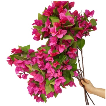 Artificial Silk Bougainvillea Flower Branch with 60 Heads for Wedding Decor