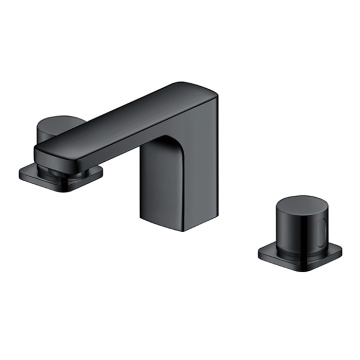 3 Piece Black Bathroom Faucet 3 Hole