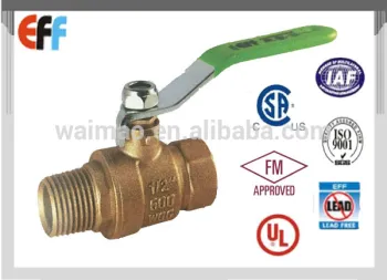 1/4"-- 2" Female Male NPT water Brass Ball Valve price with CSA certificated