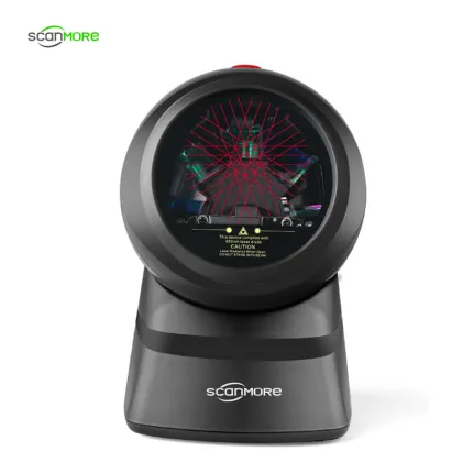 Desktop flatbed 1D omnidirectional laser barcode scanner
