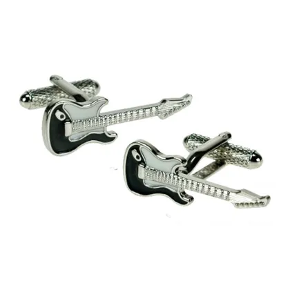 Men's Fashion Purple Electric Guitar Cufflinks​