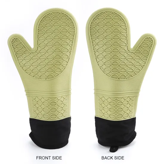 2-Piece Silicone Oven Mitts: Waterproof, Non-Slip, and Heat Resistant up to 500°F - 13-inch Length