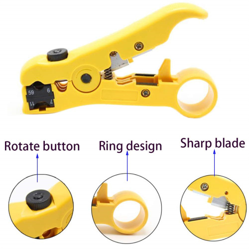 Outils de décapage pour le câble coaxial RG59, RG6, RG7