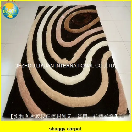 home decorative fashion style carpets polyester silk shaggy rug OEM