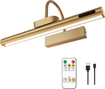 Wireless Rechargeable Dimmable 3 Color Light Picture Sconce with Remote Control