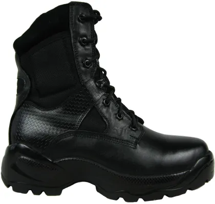 black knight safety boots with steel toe cap and side zipper
