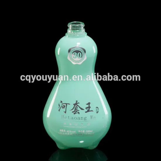 Red Spray Empty Clear Spirit Glass Bottle Crystal Glassware Spirits