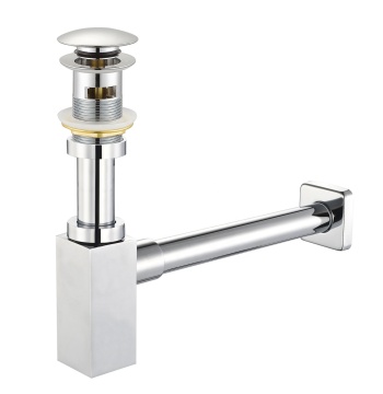 Brass Bathroom Basin Siphon Bottle Trap & Drain Kit with Sink Strainer