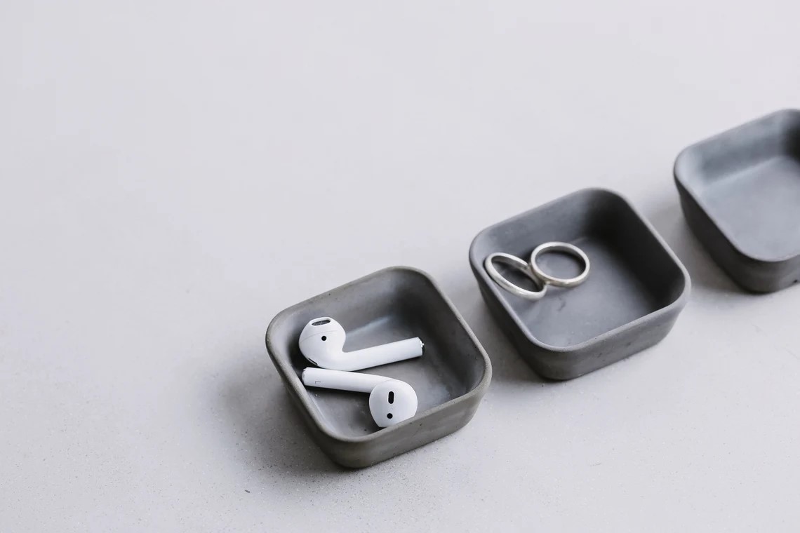 Dark Grey Square Multi-purpose Concrete Tray