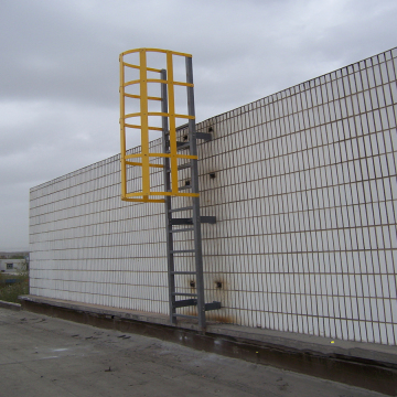 High quality fiberglass frp ladder with safety cage